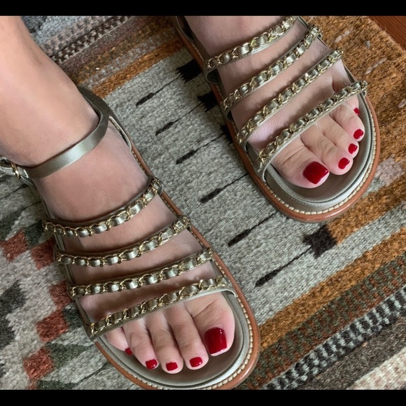 Authentic Chanel Chain Sandals - Picture 7 of 8